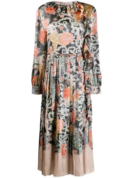 Rochie Valentino Garavani din satin cu imagine de costum