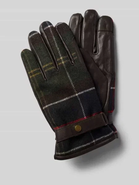 Rękawiczki Barbour z paskiem zielone