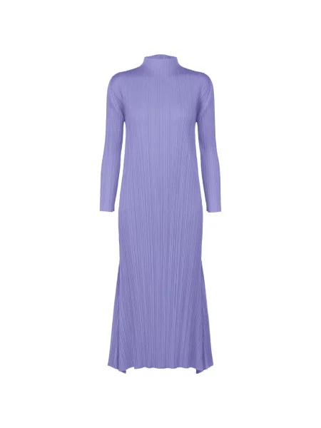 Maxi rochie maxi Pleats Please Issey Miyake plisată de costum violet