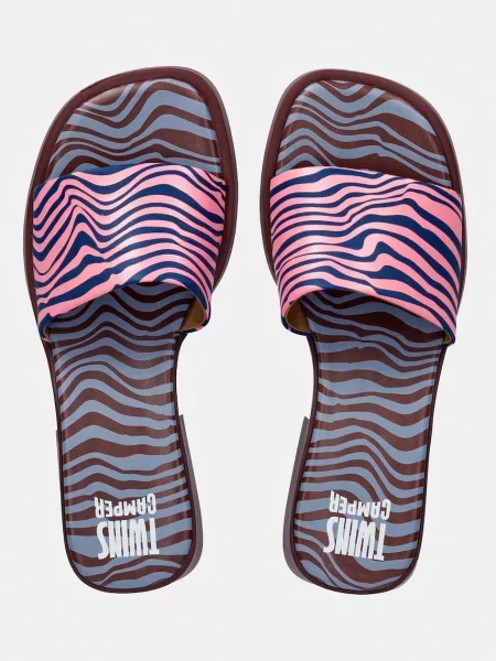 Camper natikači z odprtimi prsti usnjeni Dana roza