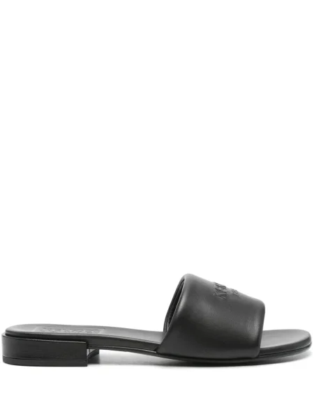 Sandale Kenzo din piele fără toc negru