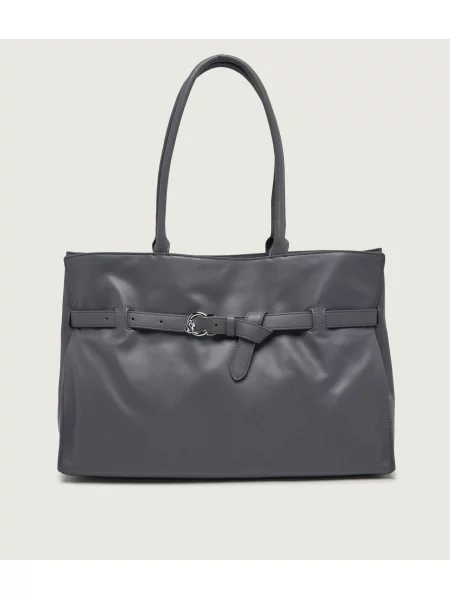 Coccinelle De piele geantă shopper Coccinelle Sabine Soft gri