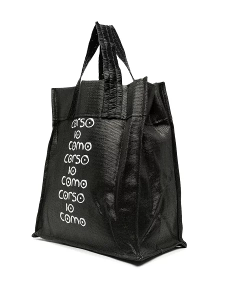 Geantă shopper 10 Corso Como cu imagine negru