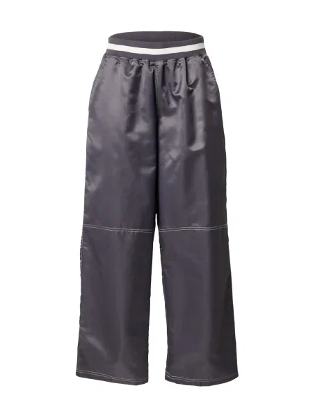 TOPSHOP Élére vasalt nadrágok sötétszürke / fehér