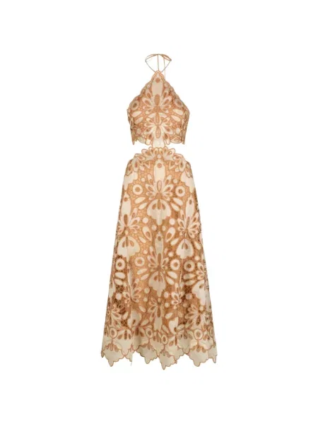 Rochie midi Johanna Ortiz cu model floral până la genunchi de costum