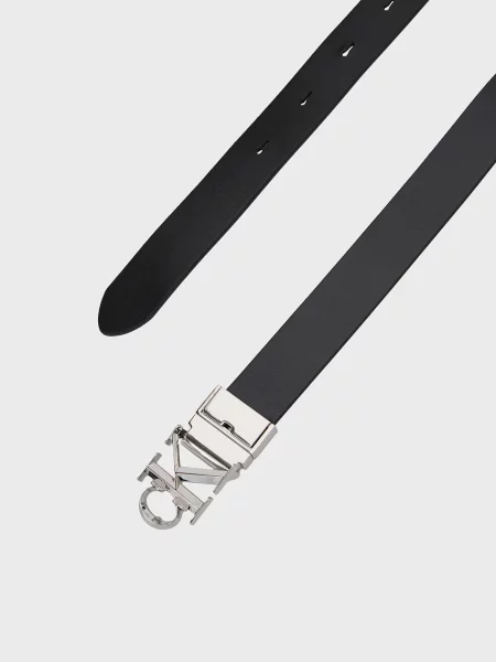 Кожаный ремень Calvin Klein двусторонний черный