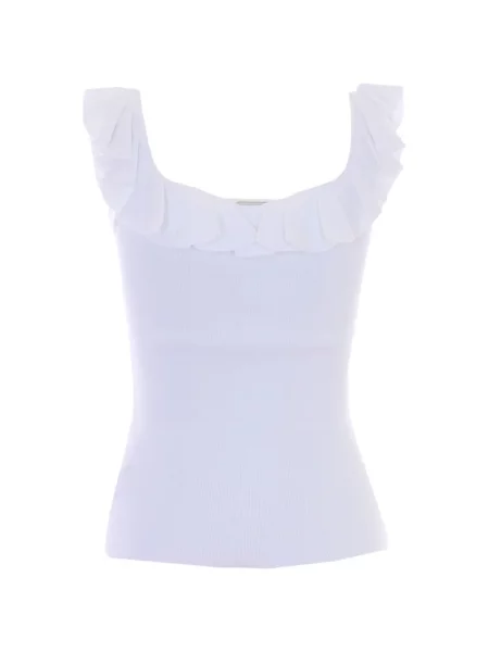 Top Michael Michael Kors cu volane alb