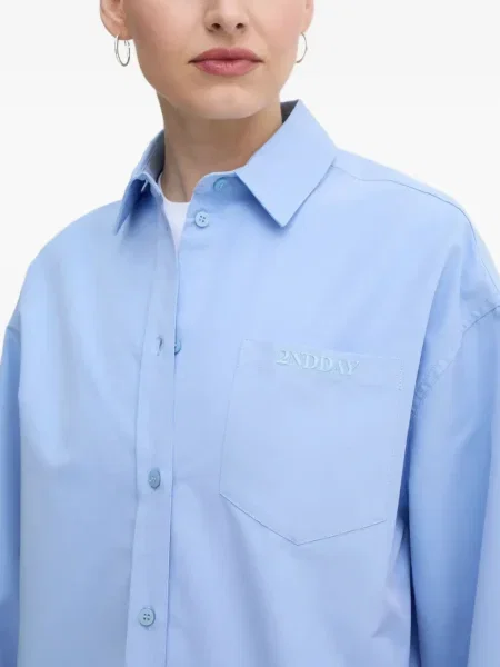 Košulja Day Birger Et Mikkelsen s vezom plava