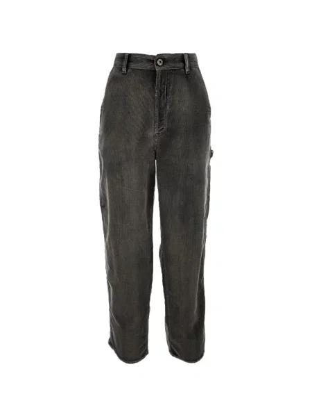 Pantaloni cargo Miu Miu de catifea cord gri