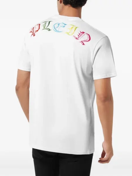 Tricou Philipp Plein cu imagine teddy alb