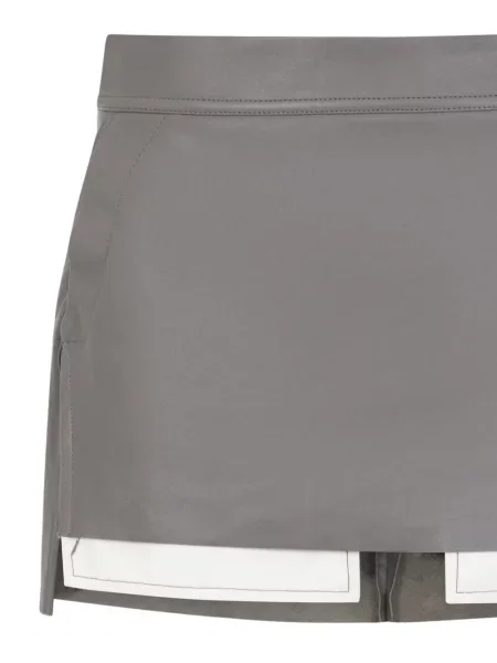 Fustă din piele Rick Owens gri