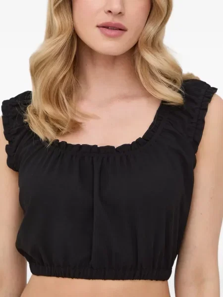 Top The Kooples cu volane negru