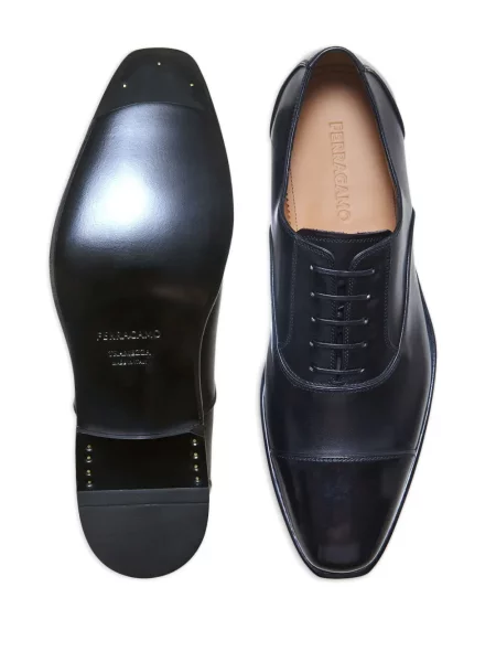 Δερμάτινος σκαρπίνια oxford Ferragamo μαύρο