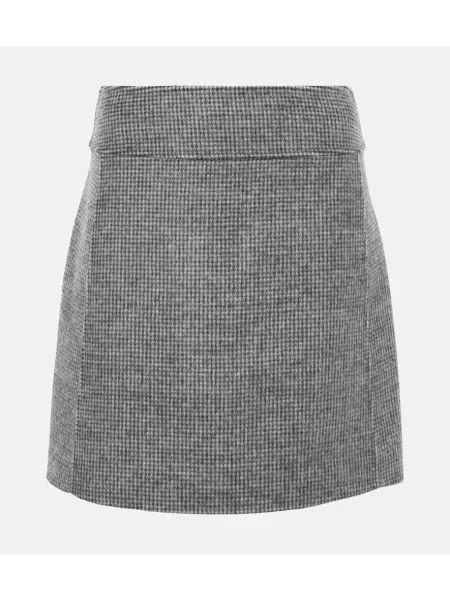 Fustă 's Max Mara de lână cu strasuri negru