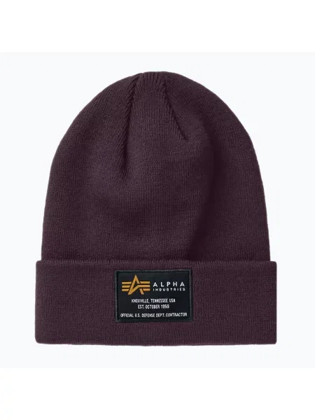Alpha Industries Posádková čepice švestka černý