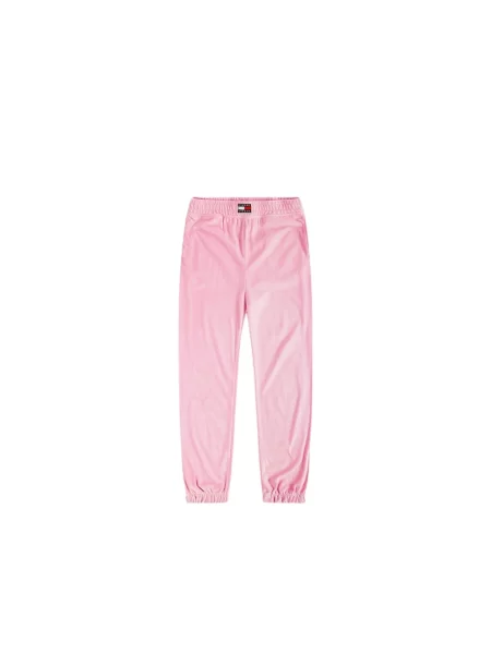 Spodnie dresowe Tommy Jeans różowe