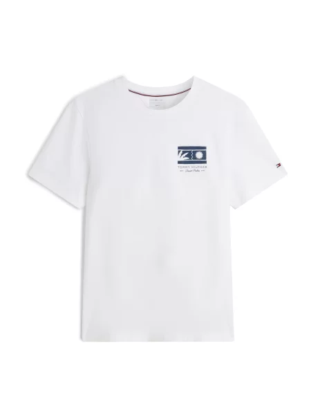 TOMMY HILFIGER Tricou bleumarin alb