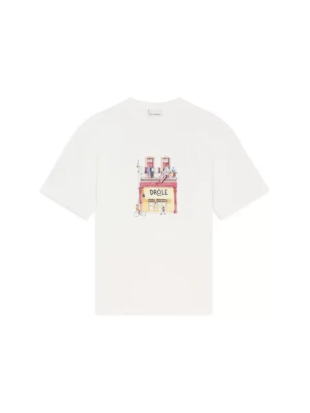 Drôle de Monsieur Drôle Café t-shirt biała