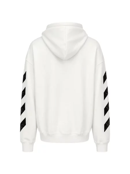Bluza z kapturem Off-white z nadrukiem biała