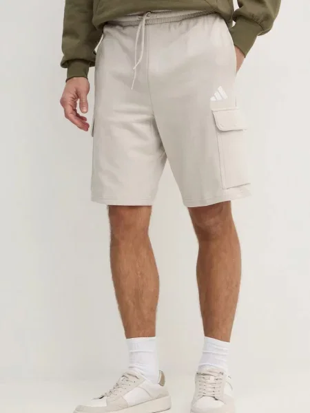 Къс панталон adidas Feelcozy бежово