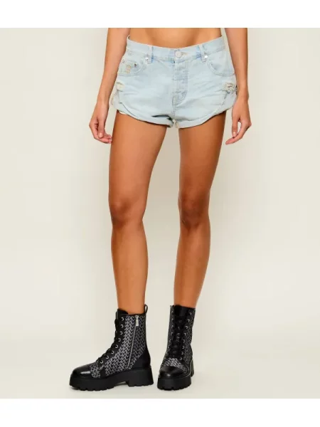 One Teaspoon De blugi pantaloni scurți BANDITS HEART | low waist albastru