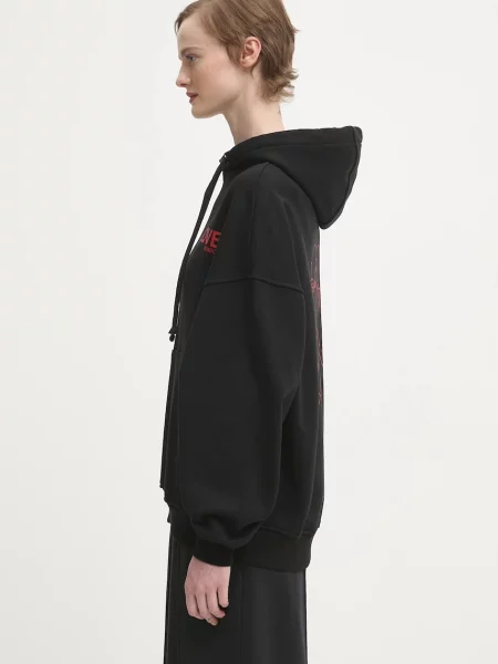 Fiorucci bluza Kissing Angels Love Print Relaxed czarna