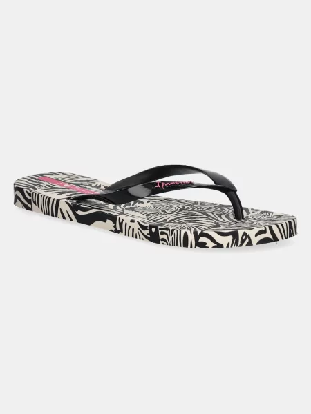 Pantofi Ipanema cu imagine cu imprimeu animal print negru