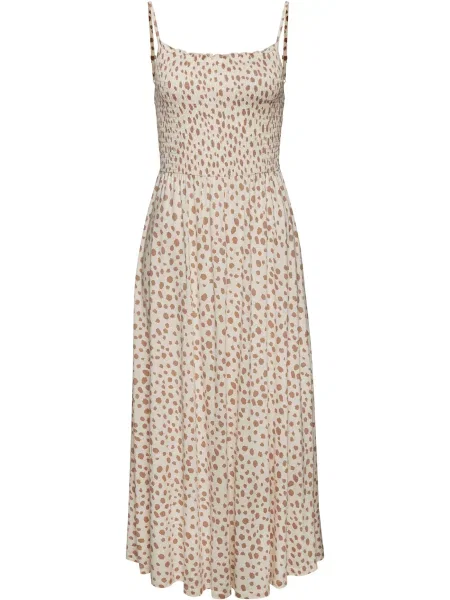 LASCANA Rochie de vară ecru / caramel maro