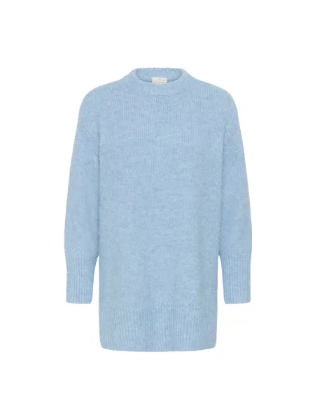 Dzianinowy sweter Kaffe niebieski