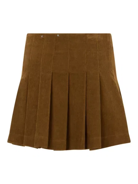 Spódnica mini Golden Goose sztruksowa brązowa