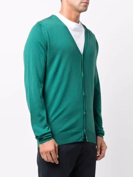 Cardigan John Smedley tricotate verde