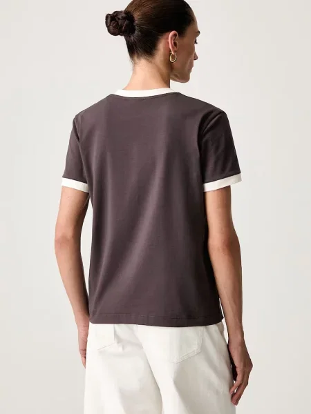 Guess T-shirt z HOSHI brązowa