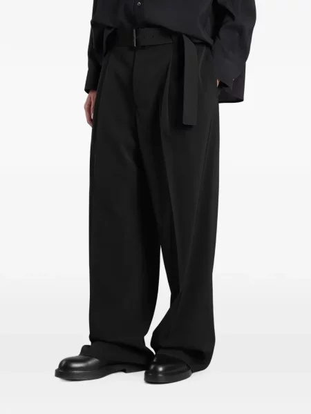 Cu centură pantaloni Emporio Armani negru