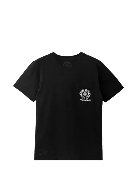Scurt tricou Chrome Hearts cu motiv cu inimi negru