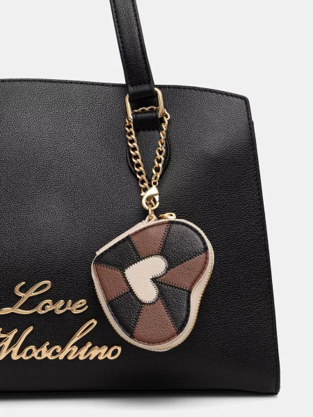 Кожаная сумка шоппер Love Moschino