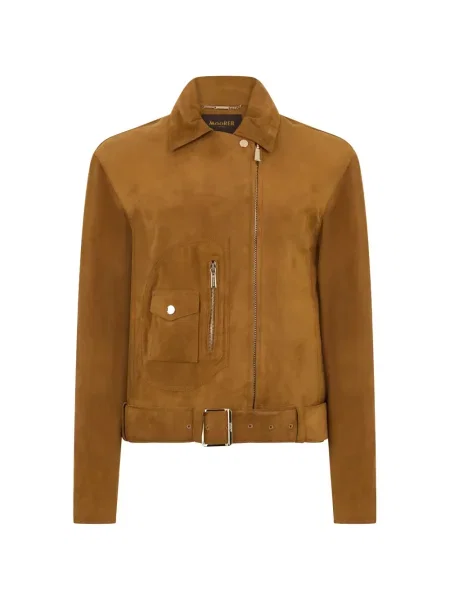 Geacă Moorer din piele de căprioară maro