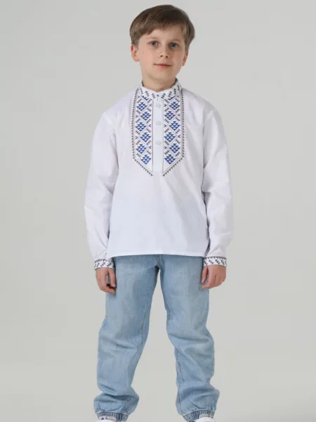 Детская рубашка Folk Moda белая