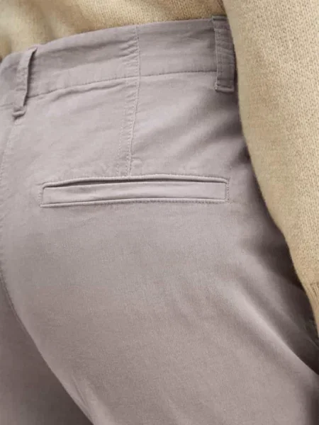Spodnie sztruksowe o kroju straight fit z bawełnianej mieszanki Model LANDE WIDE' Marc O'polo beżowe