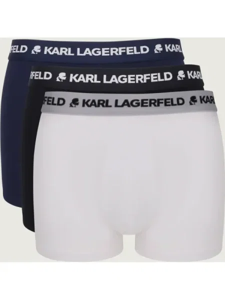 Férfi boxeralsó KARL LAGERFELD Logo Trunk 3 pár black/white/navy. Méret: XL fehér