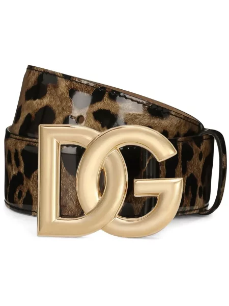 Curea Dolce & Gabbana cu imagine cu model leopard maro