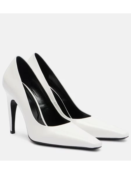 Pantofi cu toc Jude din piele alb