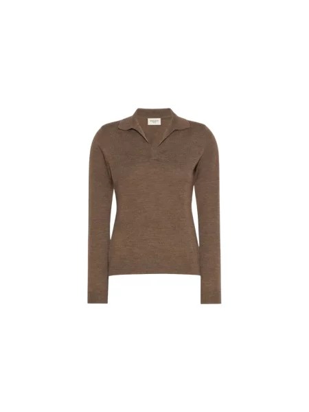 Sweter Weekend Max Mara wełniany brązowy