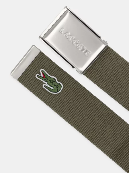 Ремень Lacoste с ремешками зеленый