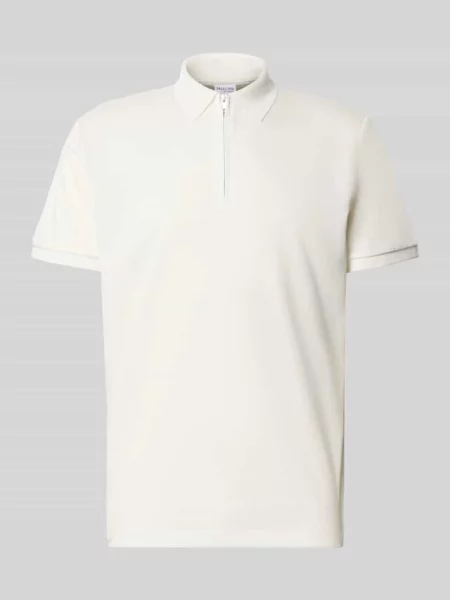 Koszulka polo o kroju regular fit z mieszanki bawełny model ‘FAVE’ Selected Homme białe