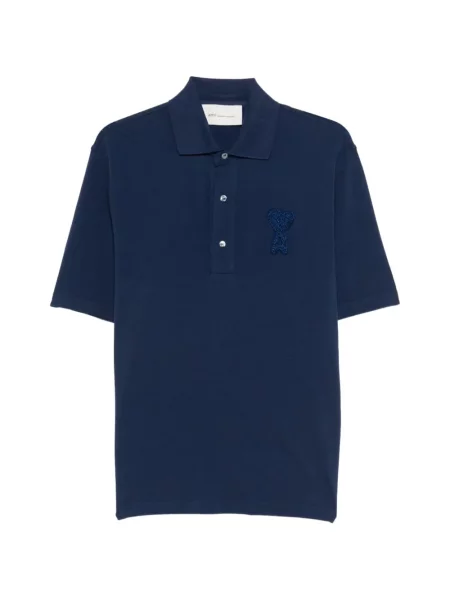 Tricou polo Ami Paris albastru