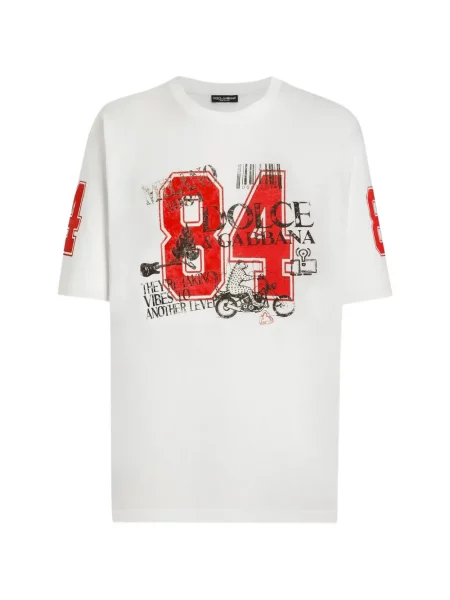 Тениска Dolce & Gabbana с принт бяло