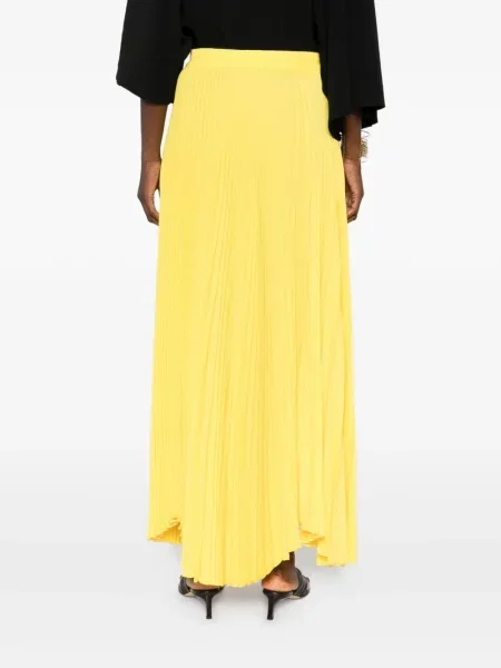 Maxi fusta plisata Styland plisată galben