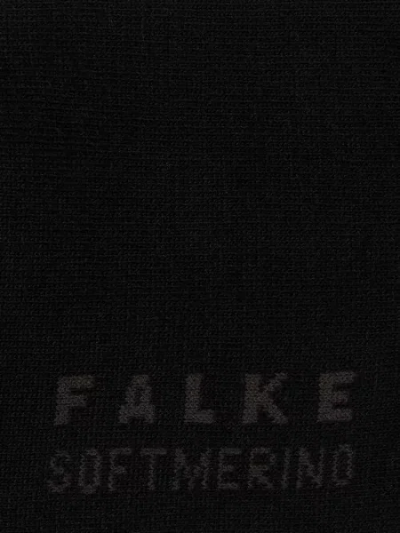 Skarpety z napisem z logo model ‘SOFTMERINO’ Falke czarne