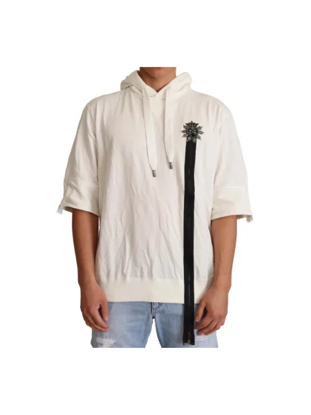 Bluza z kapturem Dolce And Gabbana z kapturem biała