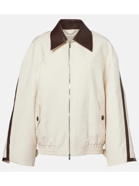 Kurtka skórzana Jacques Wei beżowa